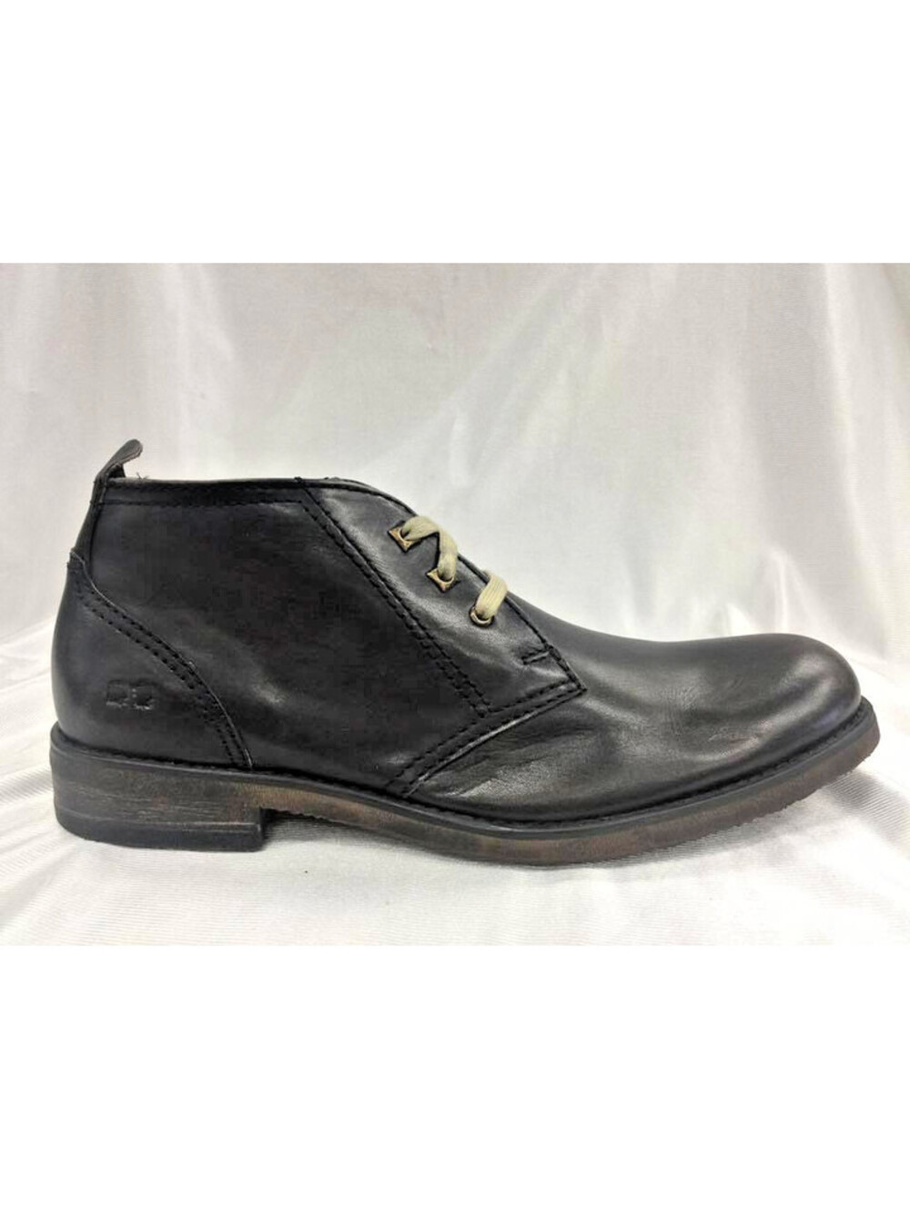 Men's Black Mid Boots 100% Genuine Leather